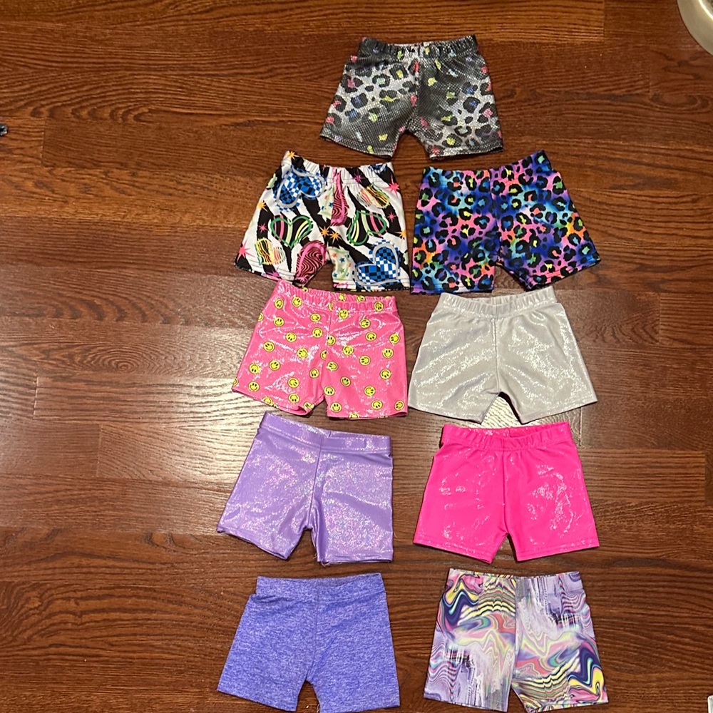 Girl toddler stretchy shorts set of 9 size 3